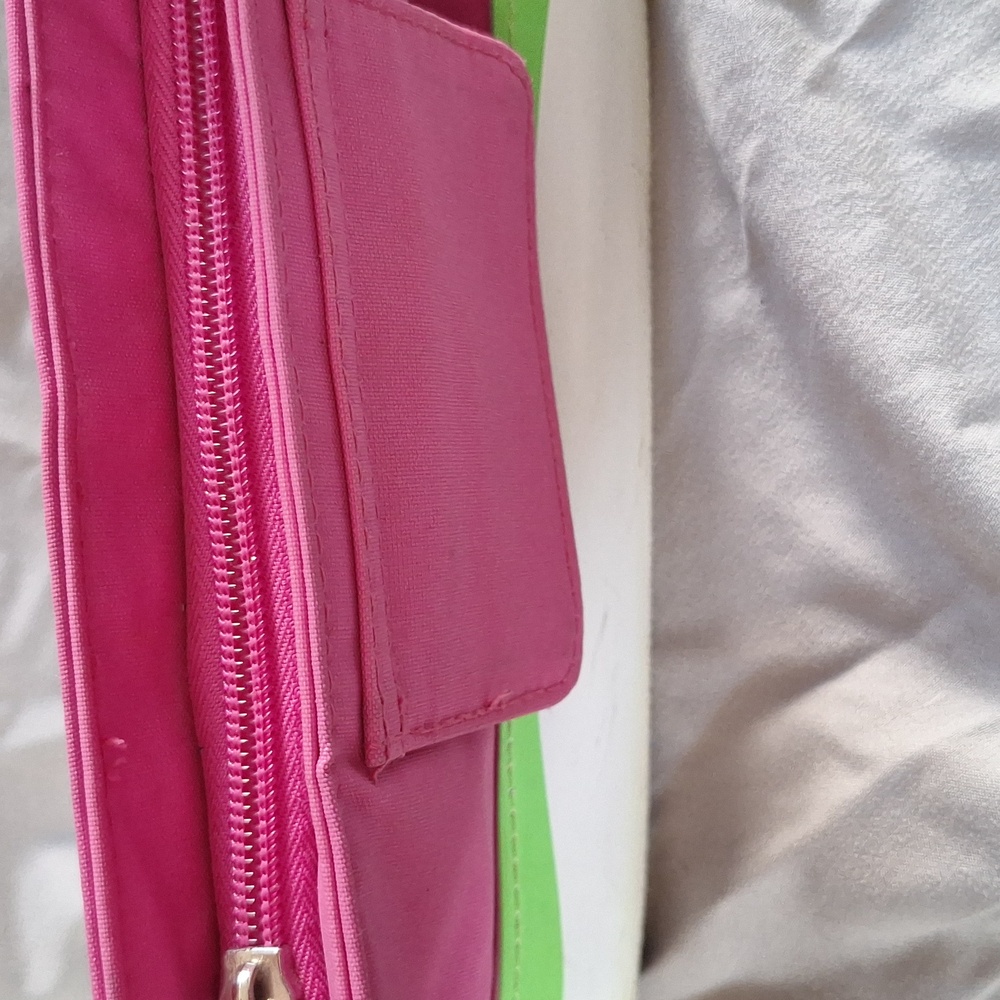 Pink and Green Women's Shoulder Bag - Picture 5 of 11